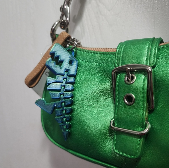 Coach 7542 Hamptons buckle shoulder bag hand painted vintage + Keychain - Picture 15 of 16